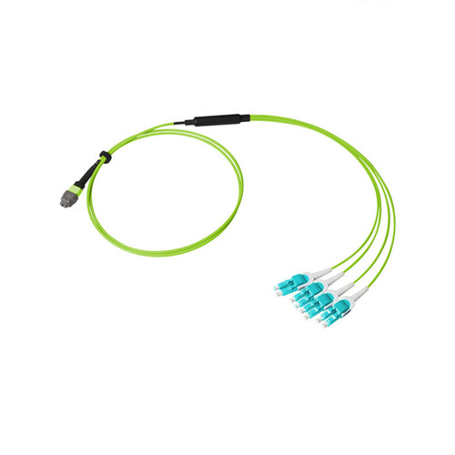 Breakout Cable, MTP® Elite/UPC to LC Ezconn Uniboot, OM5 Multimode 50/125 Micron, 8 Fiber