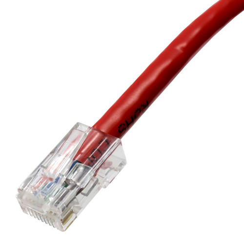 Cat6 Non-Booted Ethernet Cable - Red Jacket
