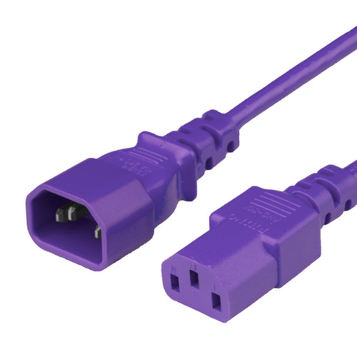 Power Cord, C14 to C13, 18/3 AWG, Red | Shop | Cables Plus USA