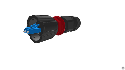 Senko - IP-16 LC Duplex Connector - Ruggedized, SM/UPC, Blue, 7.5 - 11mm