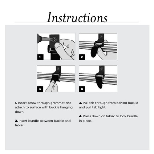 Rip-Tie Lite Screw Mount with Grommet, 5/8 Inch Wide, Details