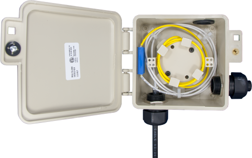 020-004-23 - Fiber Optic Slack Box, Exterior with 3, 1" holes