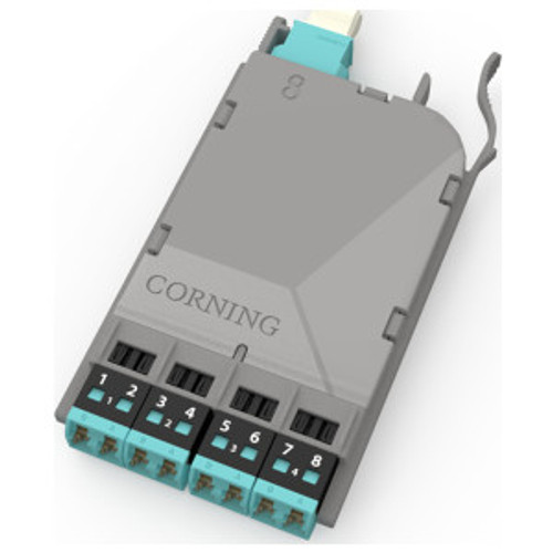 Corning EDGE8® MTP® to LC Duplex Module 8F, 50 μm multimode (OM4), Ultra-Low-Loss