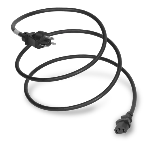 61513-H-012 - Power Cord, NEMA, 6-15P, C13, 14/3, 15 Amp, 250V, SJT Jacket, Black, coiled cord