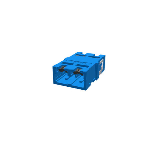 CS Dual Channel (4 Fiber) Fiber Adapter, Blue, - No Flanged