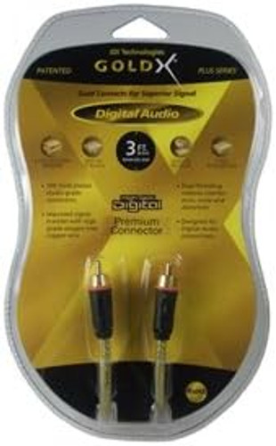 GoldX Audio Cables,  SPDIF Digital Coaxial Cables, 6 ft. RCA to RCA (SPDIF)