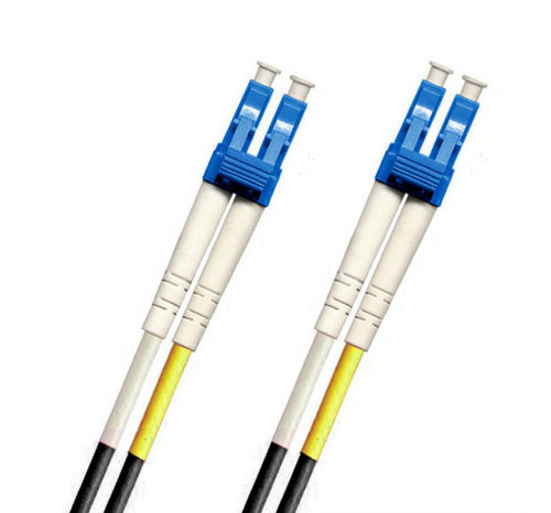 TAA Compliant Fiber Patch Cable, LC-LC, UPC, Singlemode 9/125 Micron OS2 Fiber, Duplex, 1.8mm OFNR Rated, Black - Image 1