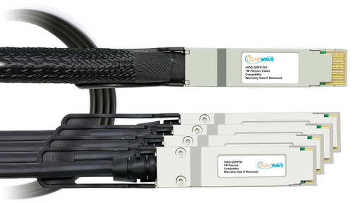 Juniper Compatible 400GBASE, QSFP-DD to 4X 100G QSFP56, Breakout (DAC) Direct Attach Cables