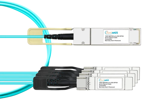 Nvidia Mellanox Compatible QSFP28 to 4X25G SFP28 Breakout Active Optical Cables (AOC)