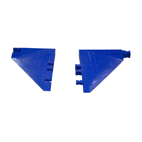 Side Ramp for 3-Channel Yellow Jacket® AMS® Modular Accessibility System,  Cable Protector for 2.25" Lines, Blue, Female