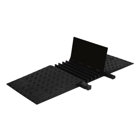 ADA 5-Channel Yellow Jacket® Cable Protector for 1.325" Lines , shown in black base, black lid