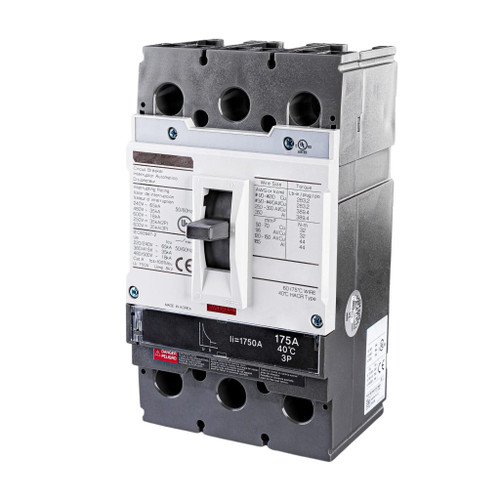SMUCB175UAC - CyberPower Circuit Breaker 175A 3 Pole for 3-Phase UPS, side view