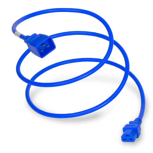 Blue High Temp IEC320 C20 to IEC320 C21 20A 250V
