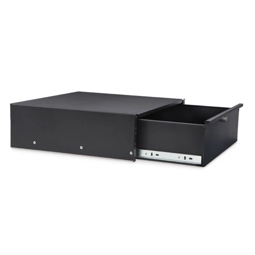 1922-3-100-03 - 3U Rack Mountable Drawer, side view drawer open