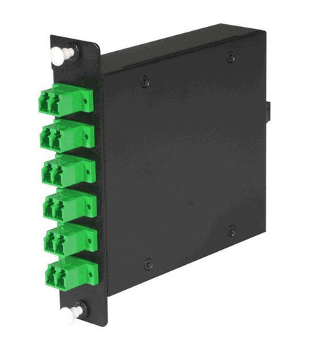 24-Fiber MTP/MPO Cassette, 6 Quad LC to 2 Male MTP, Singlemode OS2