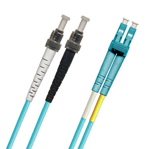 791418OM3D001MR1 - TAA Compliant Fiber Patch Cable, ST-LC Fiber Patch Cable, Multimode 50/125 10 Gig OM3, Duplex, aqua