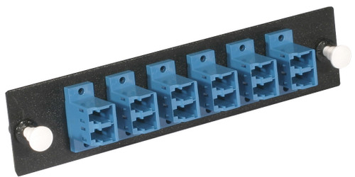 AP-V6610B - Adapter Panel, Fiber Optic, 12-Fiber, LC Duplex, Zirconium Insert, UPC, Blue