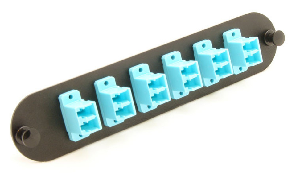 TA-12FA - Chameleon LC 12-Fiber, MM/SM Adaptor Panel (Aqua)