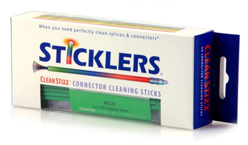 MCC-S12 - Cleaning stick for 1.25mm ferrules (LC, MU, etc.) in alignment sleeves. 50 stixx per box, 6 boxes per case, 300 stixx per case, in box