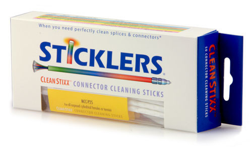 Cleaning stick for all exposed cylindrical ferrules or termini. 50 stixx per box, 6 boxes per case, 300 stixx per case. Priced per-box, image 2