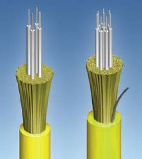 6-Strand SM Plenum-Rated AFL Indoor, Yellow jacket, layer image, Cables Plus USA