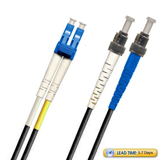 791418OS2D001MR1-BK - ST-LC Fiber Patch Cable, Singlemode 9/125 OS2, Duplex, black