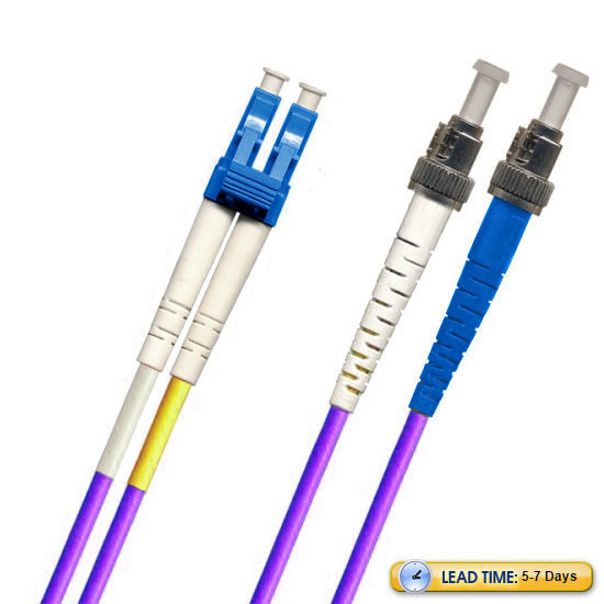791418OS2D001MR1-PL - ST-LC Fiber Patch Cable, Singlemode 9/125 OS2, Duplex, purple