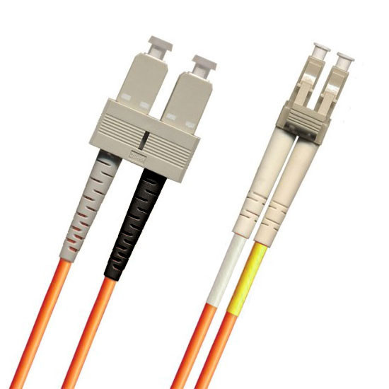 SC-LC Fiber Patch Cable, Multimode 62.5/125 OM1, Duplex, orange