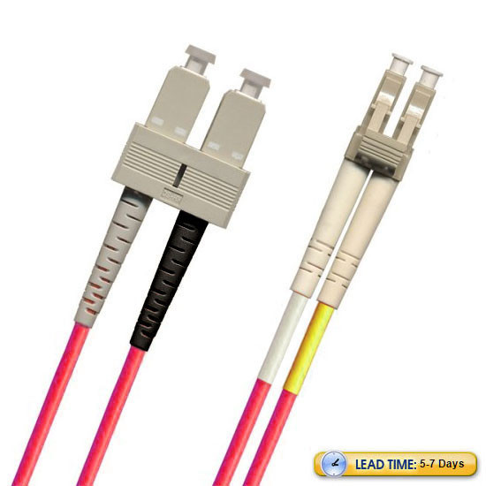 791518OM1D001MR1-RD - SC-LC Fiber Patch Cable, Multimode 62.5/125 OM1, Duplex, red