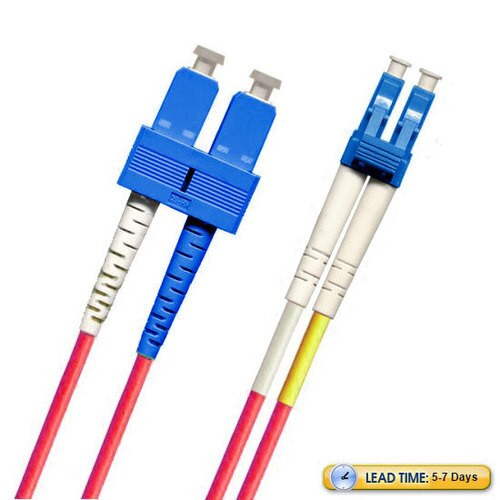 791518OS2D001MR1-RD - SC-LC Fiber Patch Cable, Singlemode 9/125 OS2, Duplex, red