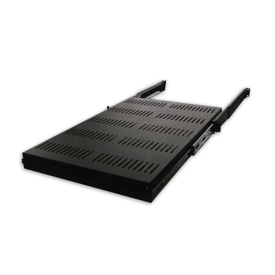 ES0119-0121 - Heavy Duty Slide-Out Shelf 19″ Vented Shelf W/ Adjustable Rails (21-32 inch standard)