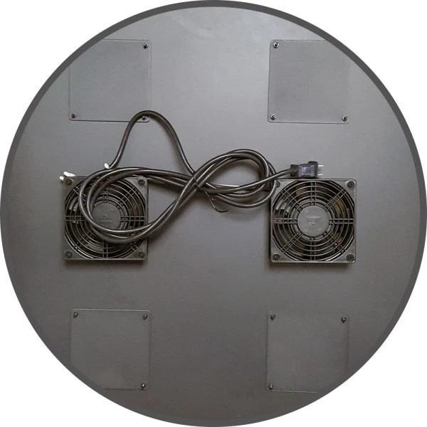 FE4019-45-02 - Quest Mfg. 400 Series Floor Enclosure, back fans view