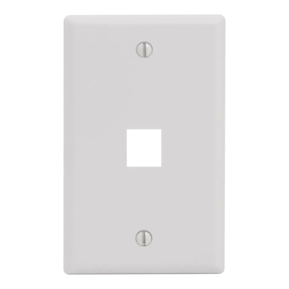 IC107F01WH - Classic Faceplate with 1 Ports for EZ®/HD Style in Single Gang, White