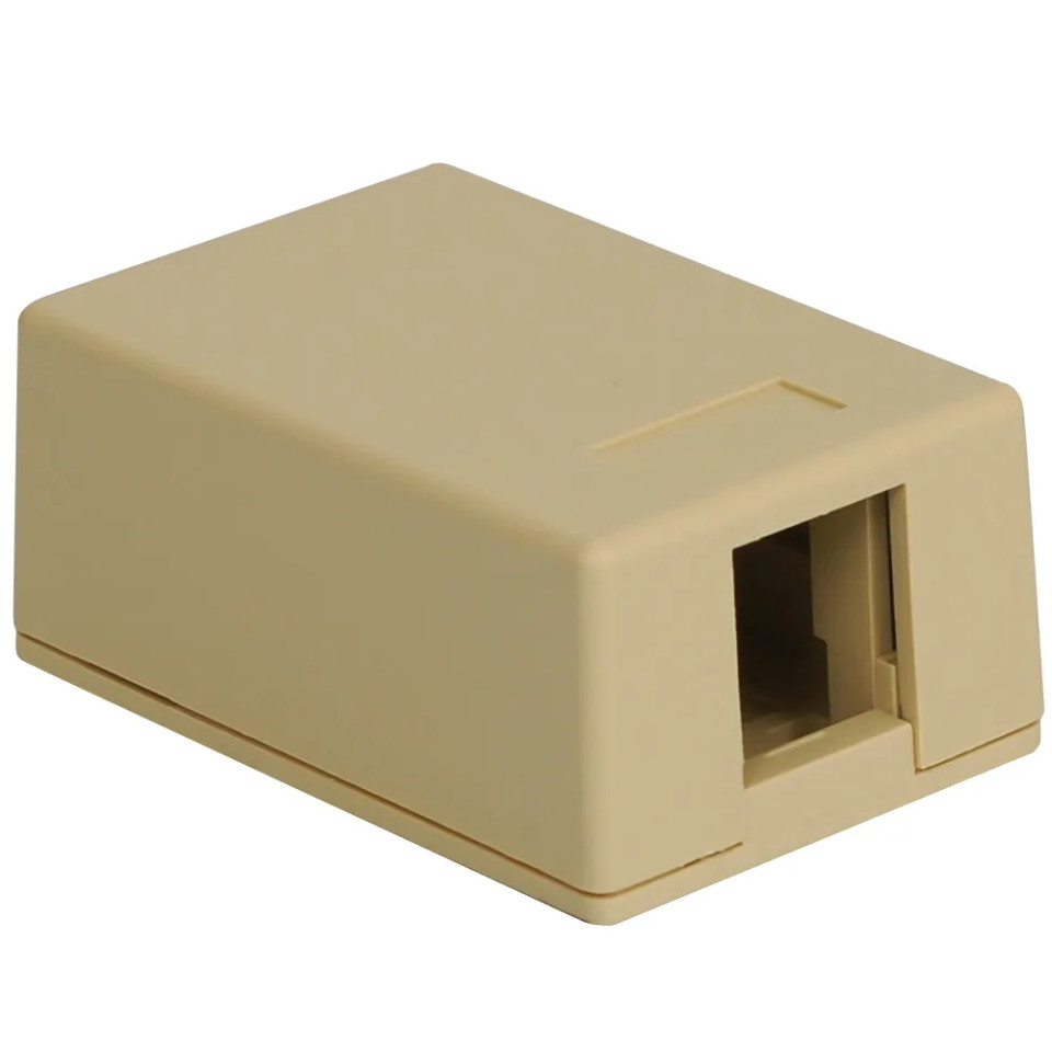 Surface Mount Box, 1-Port, Ivory