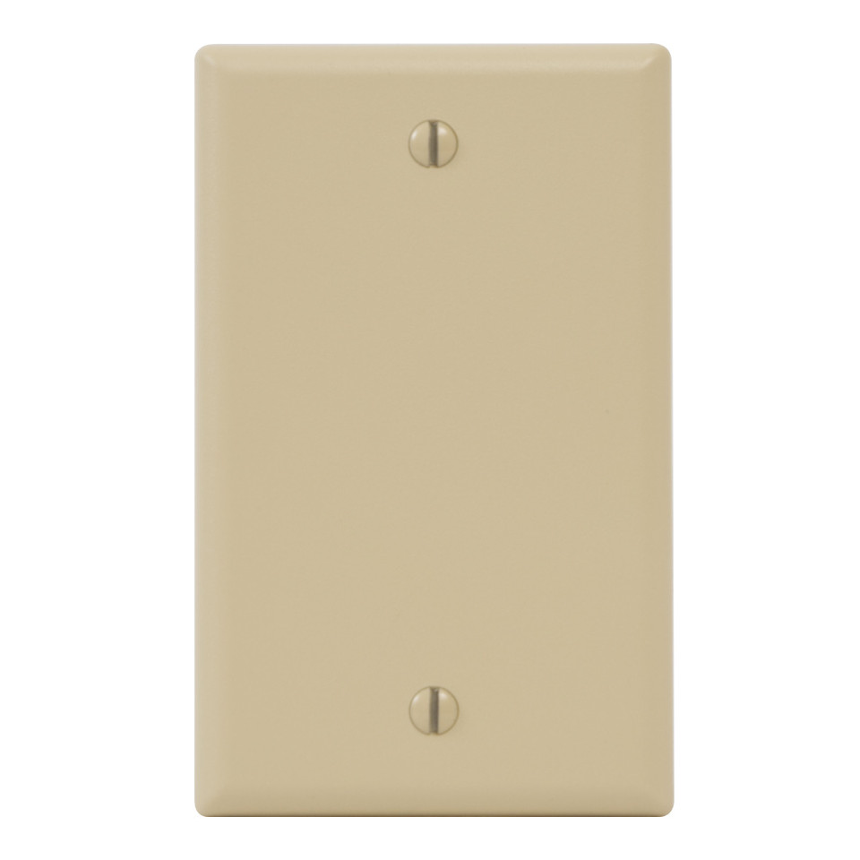 Faceplate, 1-Gang, Blank, Ivory