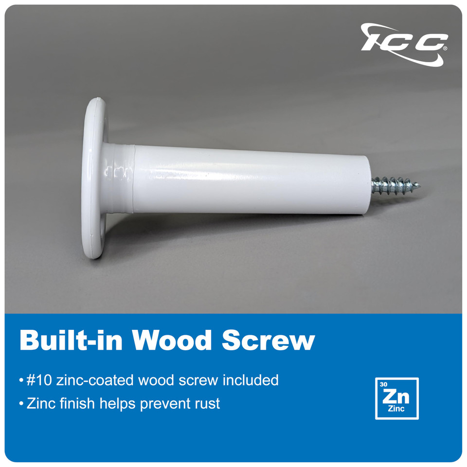 Cable Spool with Built-In Wood Screw, Wall-Mount Cable Organizer, 10-Pack, Durable Plastic