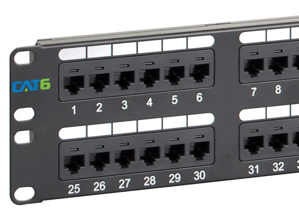 ICC, Patch Panel, CAT 6, 48-Port, RJ45 to 4PR 110, 2 RMS