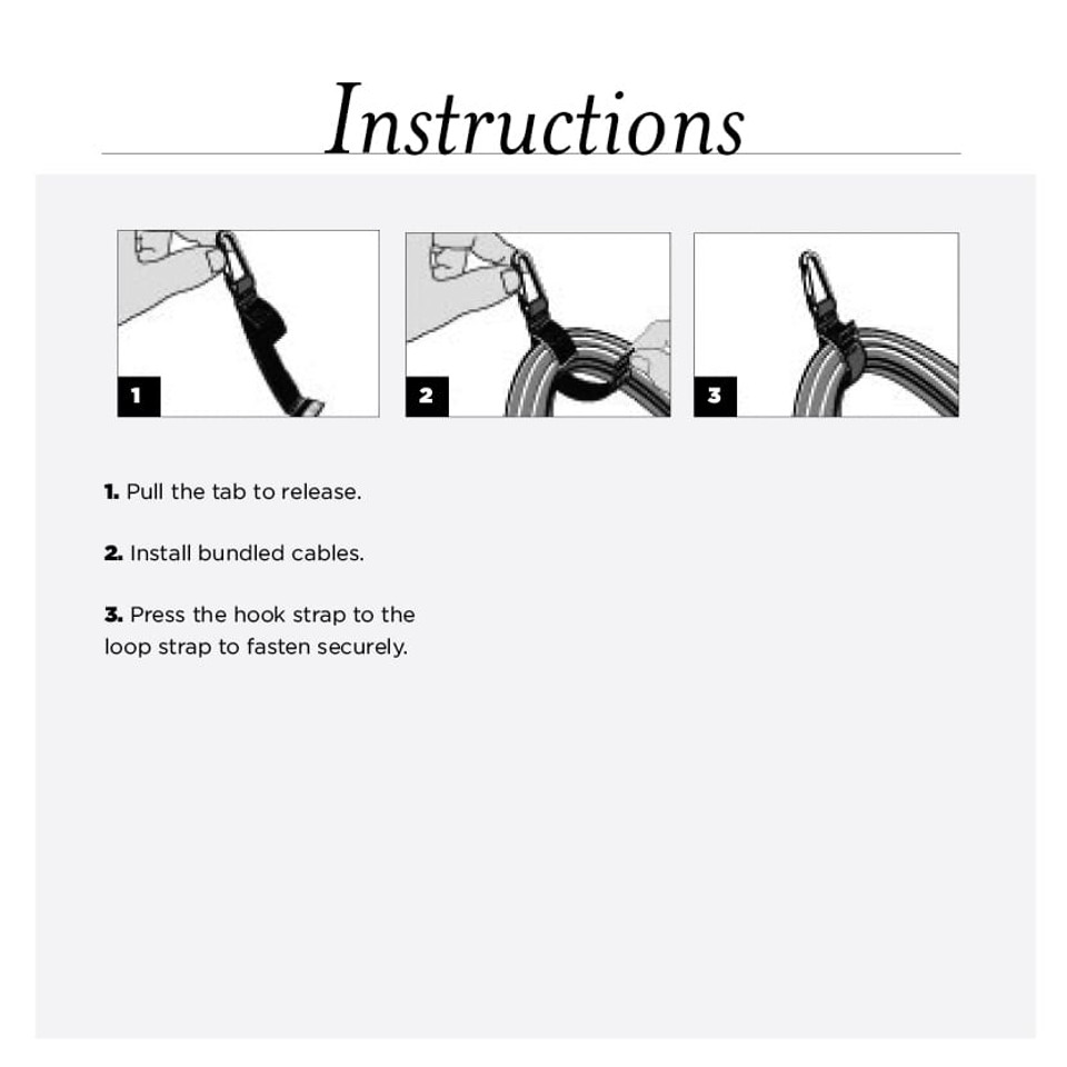 Two-Inch CableCarrier with 6 Inch Carabiner, Instructions