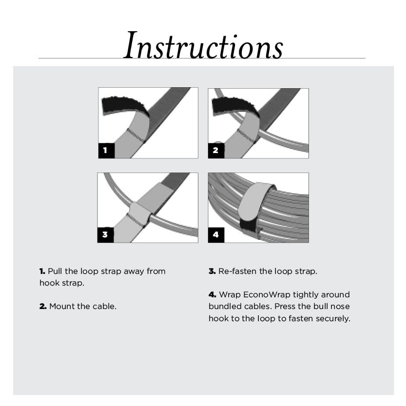 Rip-Tie EconoWrap with Slip-on Attachment, 3/4 Inch Wide (Instructions)