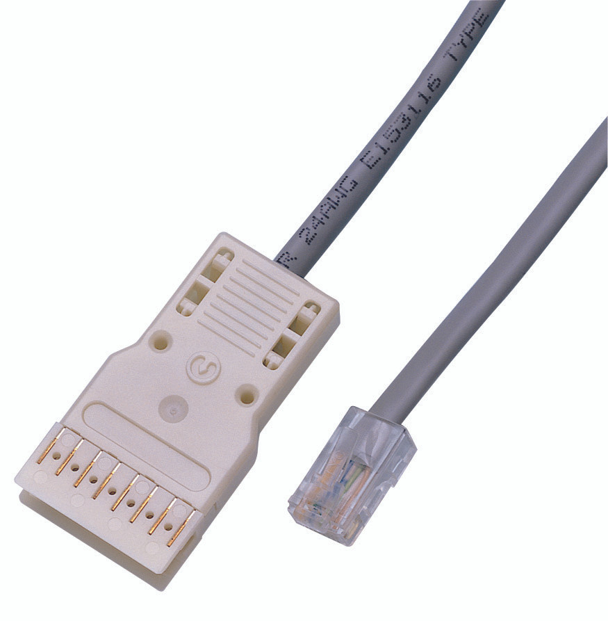Cat5e, 4-Pair, 110 to RJ45 Patch Cable, Gray, 25 Foot