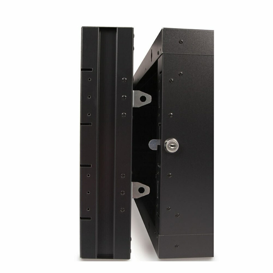 15U LINIER Swing-Out Wall Mount Cabinet - door latch view