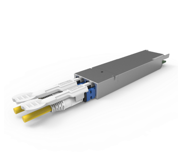 Fiber Patch Cable, CS-LC, UPC, Multimode 50/125 Micron OM4 Fiber, Senko CS/LC Uniboot 54mm, Pull Tab, 1.6mm MicroDual OFNR Rated Jacket