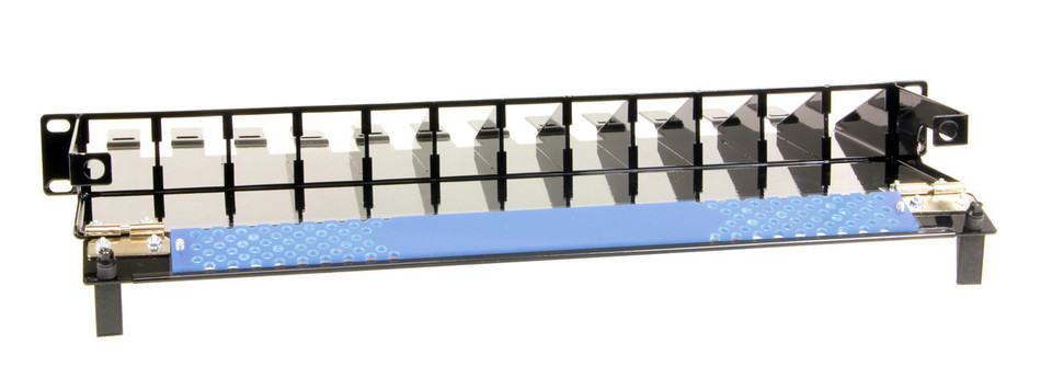 HD8² Rack Mount Enclosure, 1RMS Frame, 12 Cassette Chassis, With Front Panel & Tray, Black