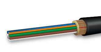 D-006CALT5KM - 6-Strand, OCC D Series Mil Tactical Dist., MM 50/125, cable end view