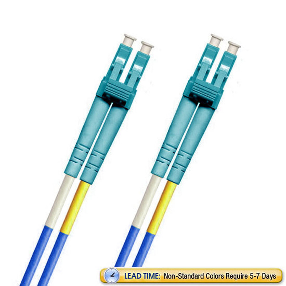 LC-LC Fiber Patch Cable, Multimode 50/125 10 Gig OM3, Duplex - 6 Inch
