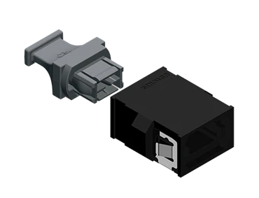17725 - Adapter, MTP-16™, Standard Footprint, Reduced Flanged in black