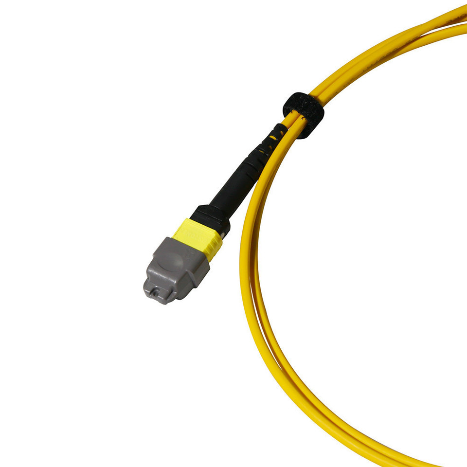 Breakout Cable, MTP® Elite/APC to LC EZConn Uni-Boot, OS2 Singlemode 9/125 Micron, 12 Fiber, cable end