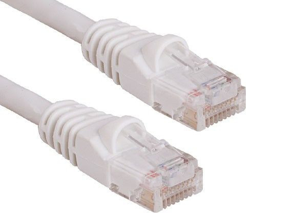 UL724M8006WT-6F - Cat6 Snagless Ethernet Cable - White, dual end view 1