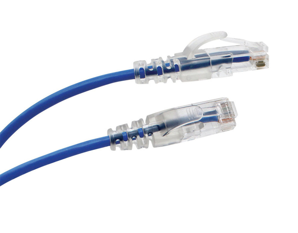 UL828-8006BU-CG - Cat6A Slim Jacket Unshielded (UTP) Ethernet Cable - Blue Jacket, view 2