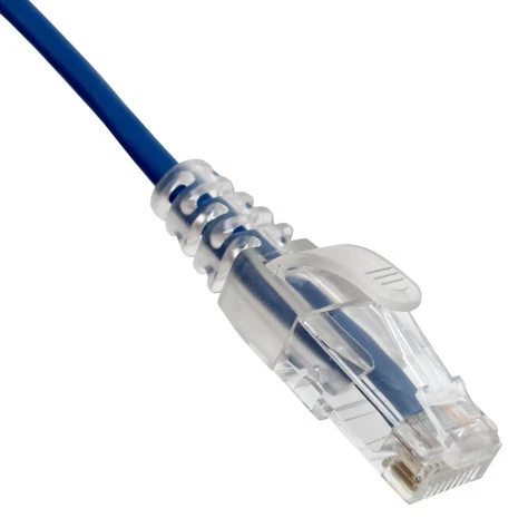 UL828-8006BU-CG - Cat6A Slim Jacket Unshielded (UTP) Ethernet Cable - Blue Jacket
